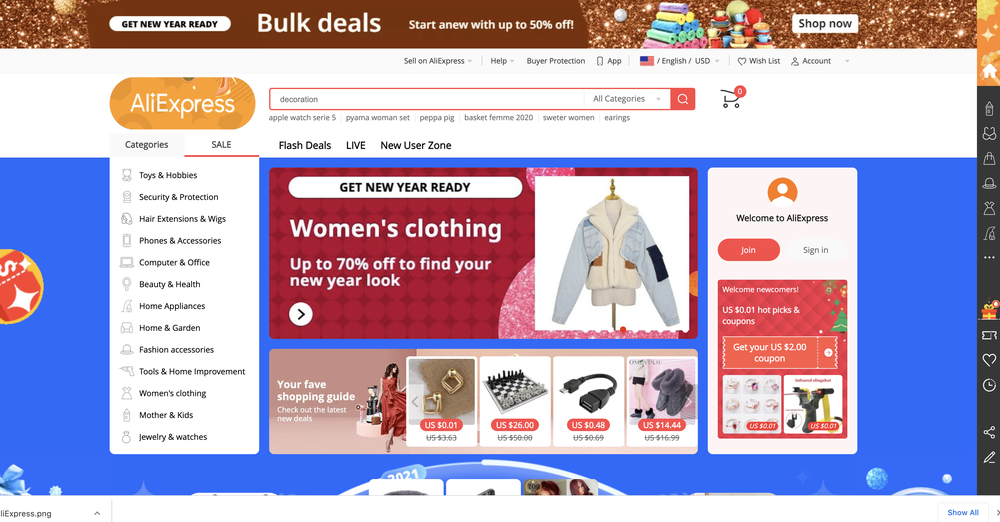 AliExpress Screenshot 1