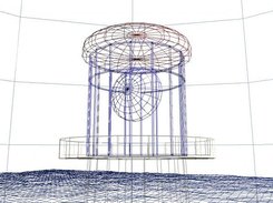 Wireframe view of the lighthouse