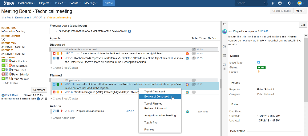 Alignment Meeting Board for Jira Screenshot 1