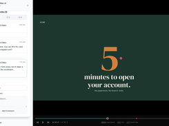 Video review. Frame-accurate comments pinned to the timeline.
