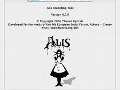 Alis Recording Tool About Dialog