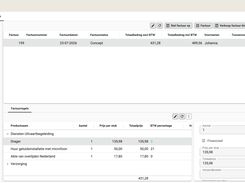 Invoicing: create and manage invoices directly from the case file