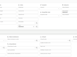 Digital case file (dossier) in AlleRust: personal details, funeral planning and locations in one screen