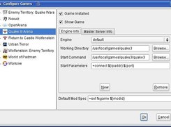 Game engine configuration