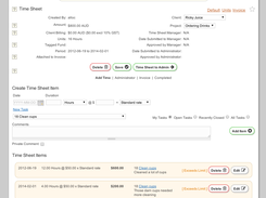 An advanced employee time sheet engine