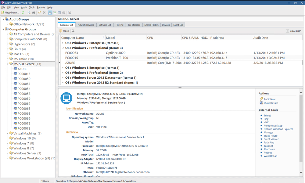 Alloy Discovery Express Screenshot 1