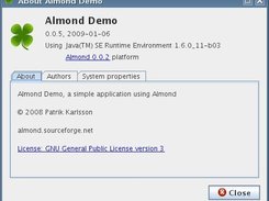 Almond Demo's About Window