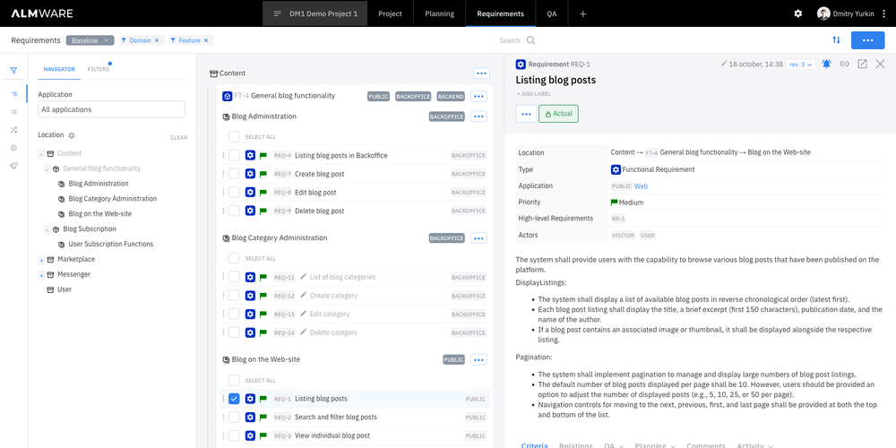 Requirements Management