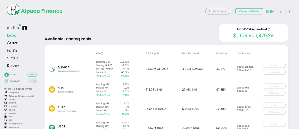 Alpaca Finance Screenshot 1