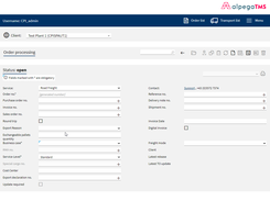 Transportation Management: Order Menu