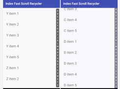 AlphabetIndex Fast Scroll RecyclerView Screenshot 1