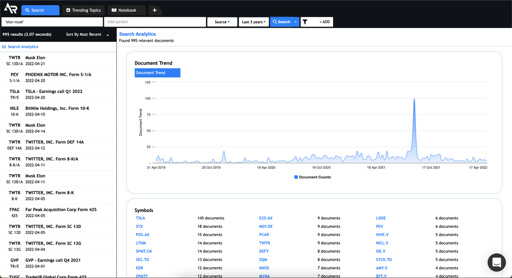 Search across filings.