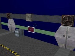 The ventilation system above and beside two doors