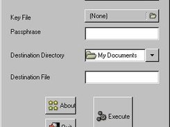 The encrypt-win GUI, using GTK+-2.8.9 on Windows XP