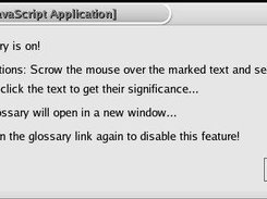 The dialog the user will see whem starting the script