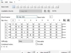 Alternate chord main window - edit mode