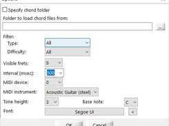 Alternate Chord options window