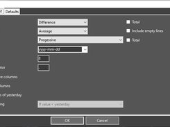 Options window