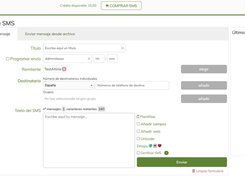 Web envío SMS masivo