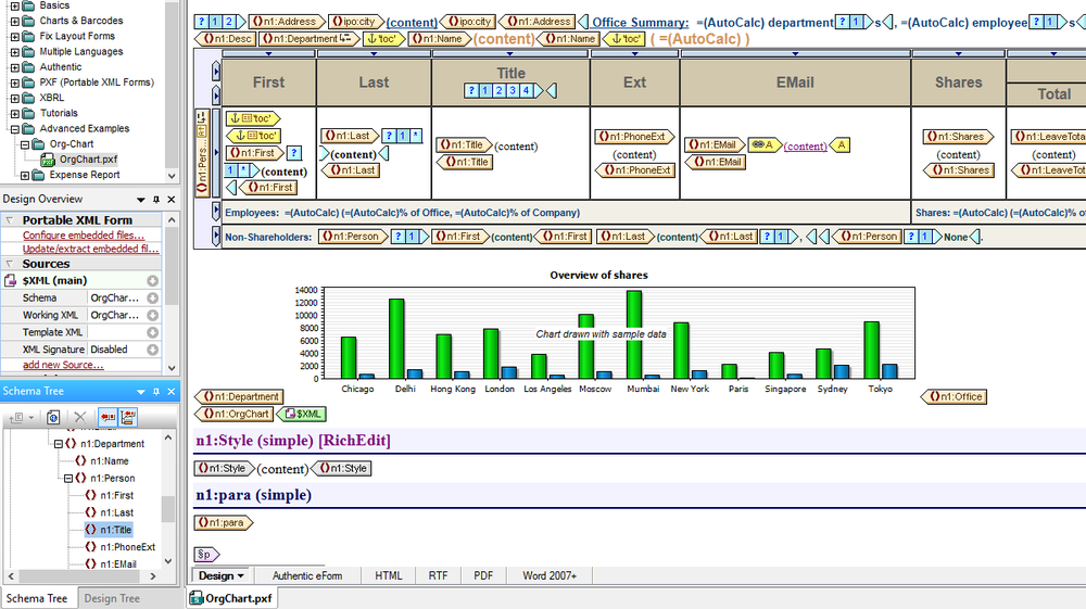 Altova StyleVision Screenshot 1