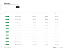 Lagoon UI - Environments  Deployments