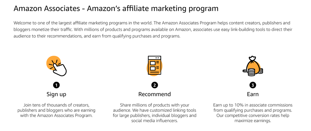 Amazon Associates Screenshot 1