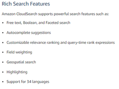 Amazon CloudSearch Screenshot 1