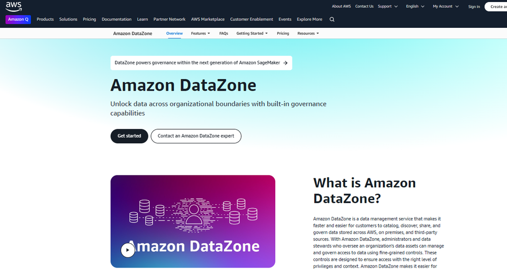 Amazon DataZone Screenshot 1