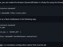 Amazon DynamoDB Session Store Screenshot 1