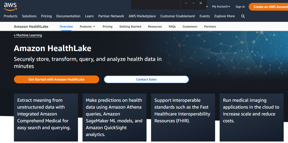 Amazon HealthLake Screenshot 1