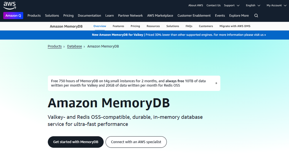 Amazon MemoryDB Screenshot 1