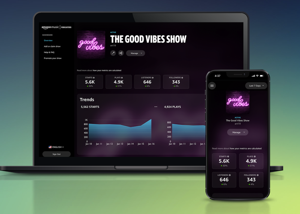 Amazon Music for Podcasters Screenshot 1