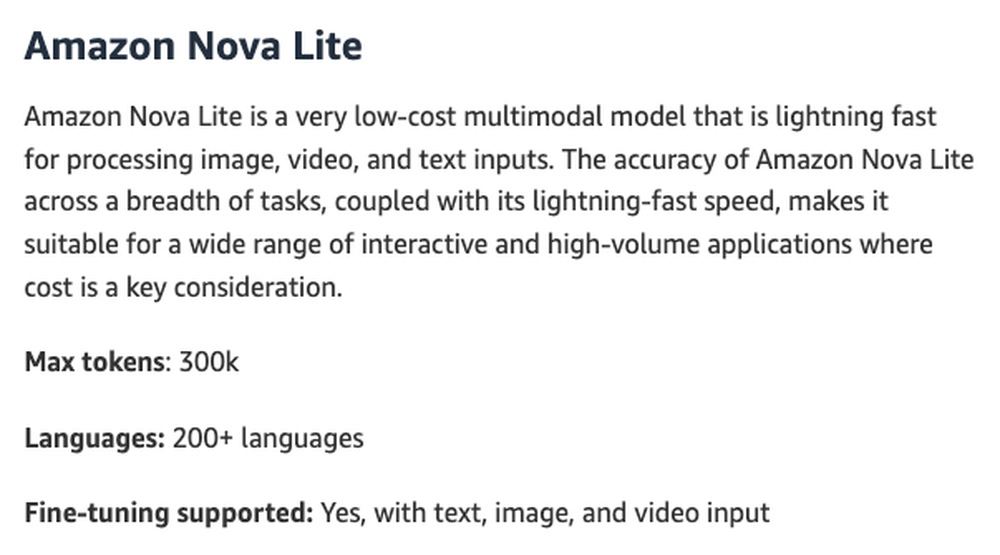 Amazon Nova Lite Screenshot 1