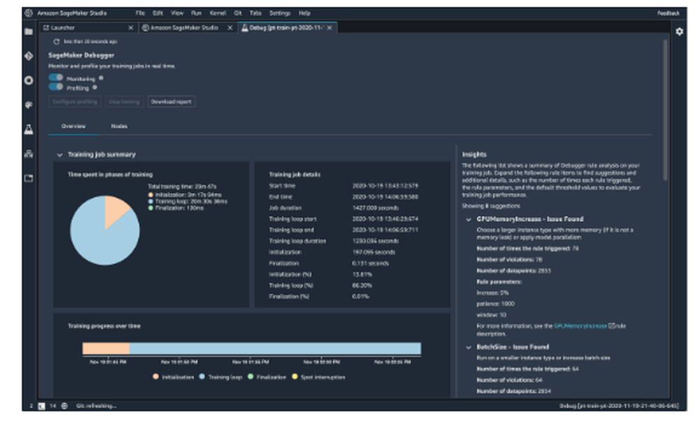 Amazon SageMaker Debugger Screenshot 1