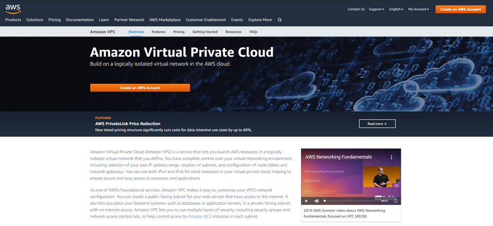 Amazon Virtual Private Cloud Screenshot 1