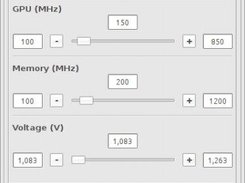 Edit frequencies and voltages of GPU and memory