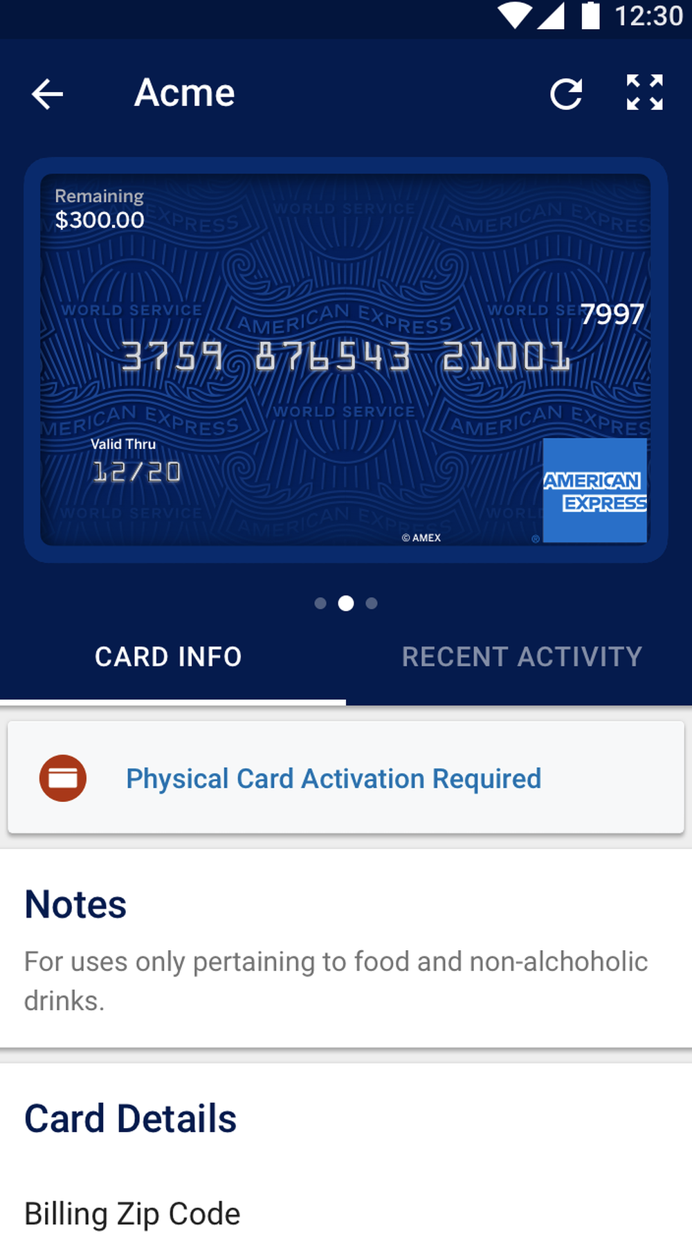American Express Go Screenshot 1