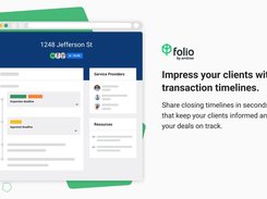 Impress your clients with transaction timelines. Share closing timelines in seconds that keep your clients informed and your deals on track.