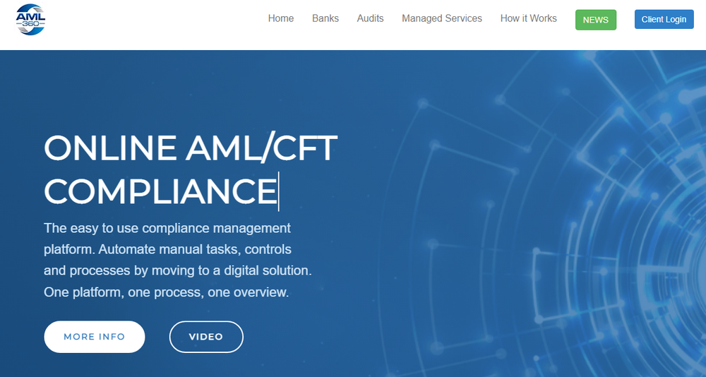 AML360 Dashboard Screenshot 1