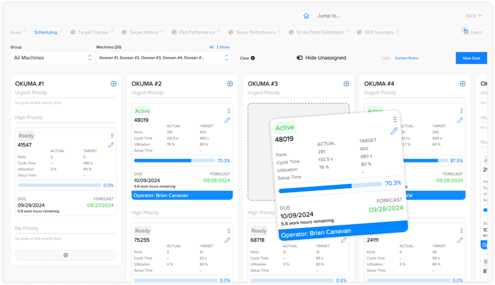 Create production plans based on reality
