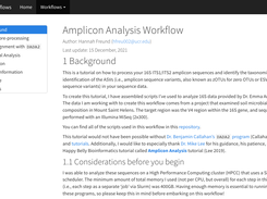 The start of the workflow webpage