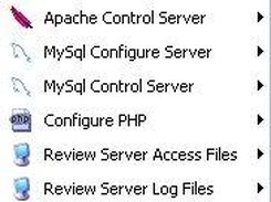 Start Menu -  Configure Apache & MySql Server, Php & Logs