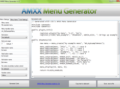 AMXX Menu Generator v1.2 Screenshot 1