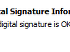Digital Signature Information