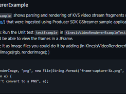Amazon Kinesis Video Streams Parser Lib Screenshot 1
