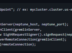 Amazon Neptune Gremlin .NET SigV4 Screenshot 1