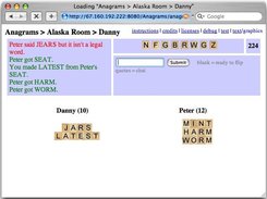 Playing anagrams - a two player game