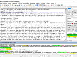 AnalysePlugin active in Notepad++