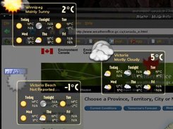 Weather prototype, with "default dark" theme