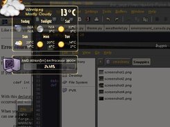 Weather and CPU monitor prototypes, same master theme